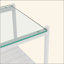 Ensemble de 3 tables basses et tables de bout, table en verre trempé avec panneau de fibres à densité moyenne, tables modernes pour le salon, verre transparent-415962167-415962169
