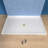 62 In L X 38 In W ADA Low Threshold Center Drain Shower Base With Slope Type Threshold, Matching Glossy Surface Open Design, Wheel Chair Access, Low Profile, White