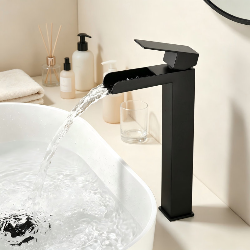 Robinet à un trou avec bonde escamotable, Matte Black