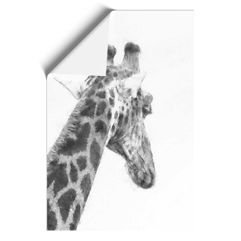 Giraffe Painting - Frameless Print, 59cm H x 42cm W x 0.1cm D