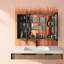 Spacious Medicine Cabinets With Storage, Plywood Glass Modern Bathroom
