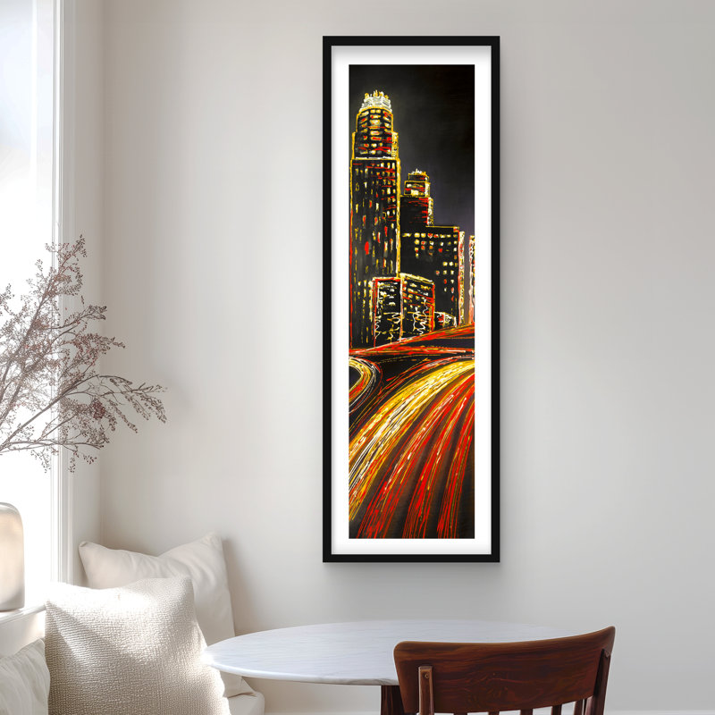 «Lived City by Night - Contemporary Cities», reproduction encadrée