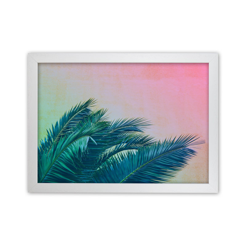 Botanical Palms by Victoria Frost - Print, 64cm H x 88cm W x 3cm D, White Framed