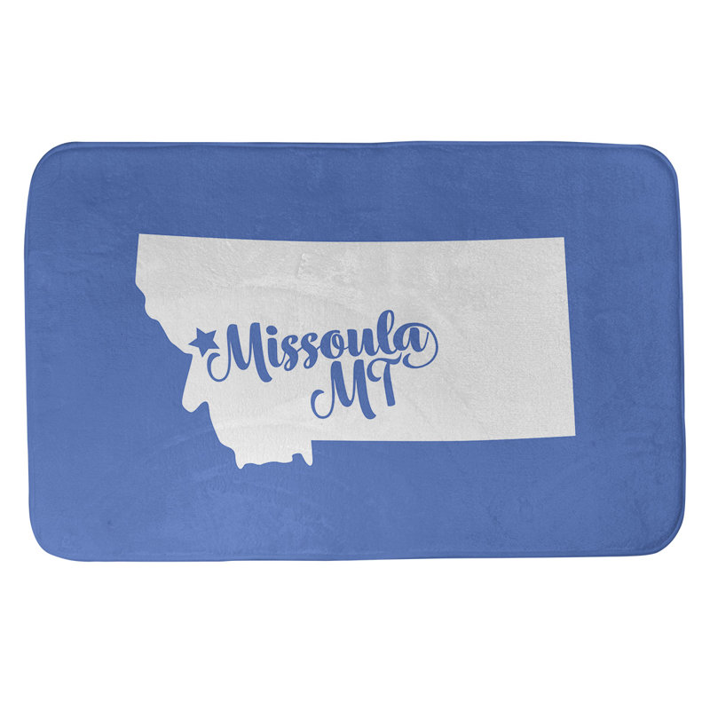 Tapis pour salle de bain ancrage alaska, l 21 po x L 34 po, Gris, Missoula Montana