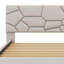 Lit plateforme double avec tête de lit à motif brique, lit gigogne simple et 2 tiroirs-868947006