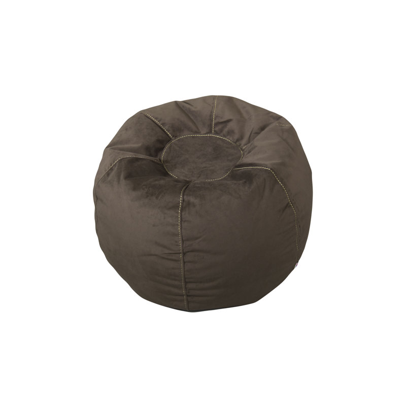 Fauteuil poire standard classique, 15"H x 26"W x 26"D, Espresso Polyester