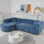 Canapé modulaire incurvé en forme de L de 109 po de style moderne | Chenille infroissable, mousse haute densité + ressorts ensachés, 2 coussins décoratifs, assemblage sans outil-1925745228