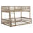 Full XL Over Queen Bunk Bed With Ladder A, Wood Bunk Bed With Safety Guardrails-759710238
