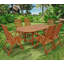 Amerius 6 - Person Wood Patio Dining Set with Oval Table