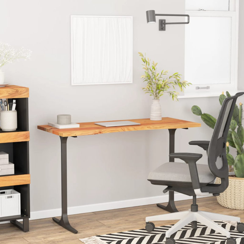 Merna Desk Table Top, 2.5cm H x 110cm W x 60cm D, Acacia Wood Natural