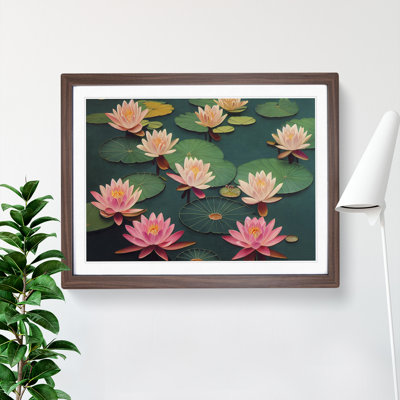 Inspirational Water Lily Pond - Single Picture Frame Print