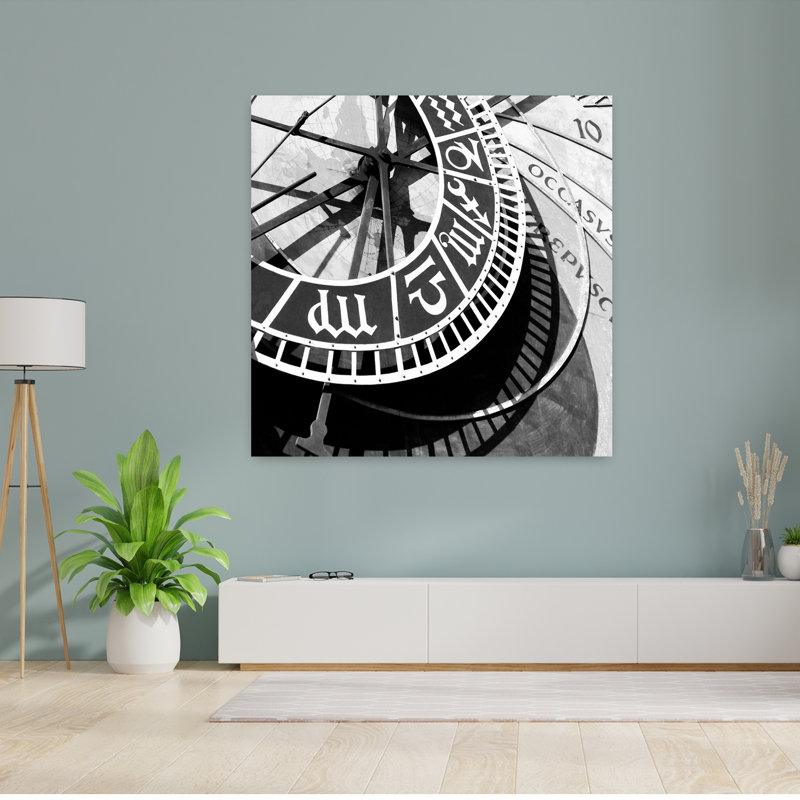 Horloge 5, art contemporain, H 48 po x l 48 po