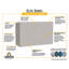 Remise de rangement en acier Elite, 10 x 4, gris froid