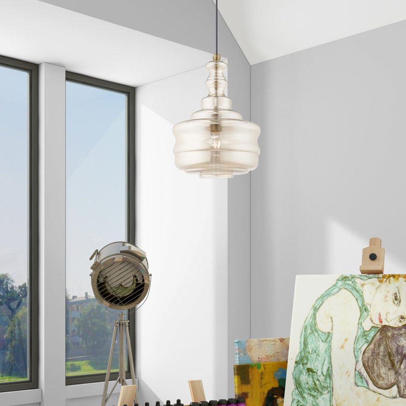 Avais 1 - Light Pendant, Champagne, Antique Brass