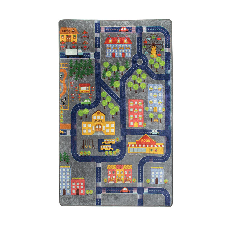 Stylish Area Rug, 4.6 x 6.2 Feet, 100% Polyester, 0.4 in Pile Height | Antibacterial, Non-Slip Underside, Machine Washable | Perfect for Living Room, Bedroom, and Dining Spaces, Durable & Easy to Maintain