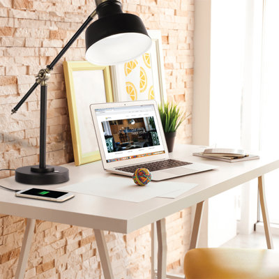 Wellness OttLite Balance LED Desk Lamp with USB Port - Modern, Adjustable, Desk Light