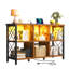 Bibliothèque 6 cubes avec lumières à DEL et ports de charge, organisateur de rangement robuste pour le bureau / salon / chambre à coucher l 43,31 po x P 13,78 po x H 29,92 po-1388800931-1388800940