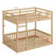 Wood Bunk Bed With Ladder And Guardrails-113793101