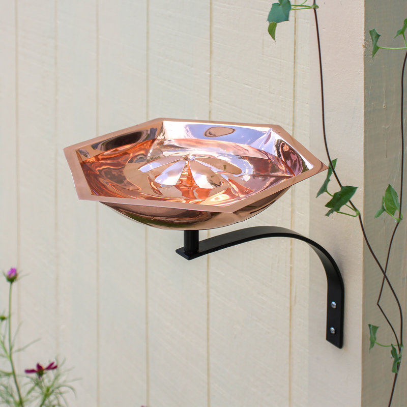 Bee Fountain and Birdbath with Wall Mount Bracket