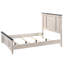 Grand lit en bois massif Style, finition bicolore, mobilier de chambre à coucher, lit en bois rustique avec banc intégré, cadre,