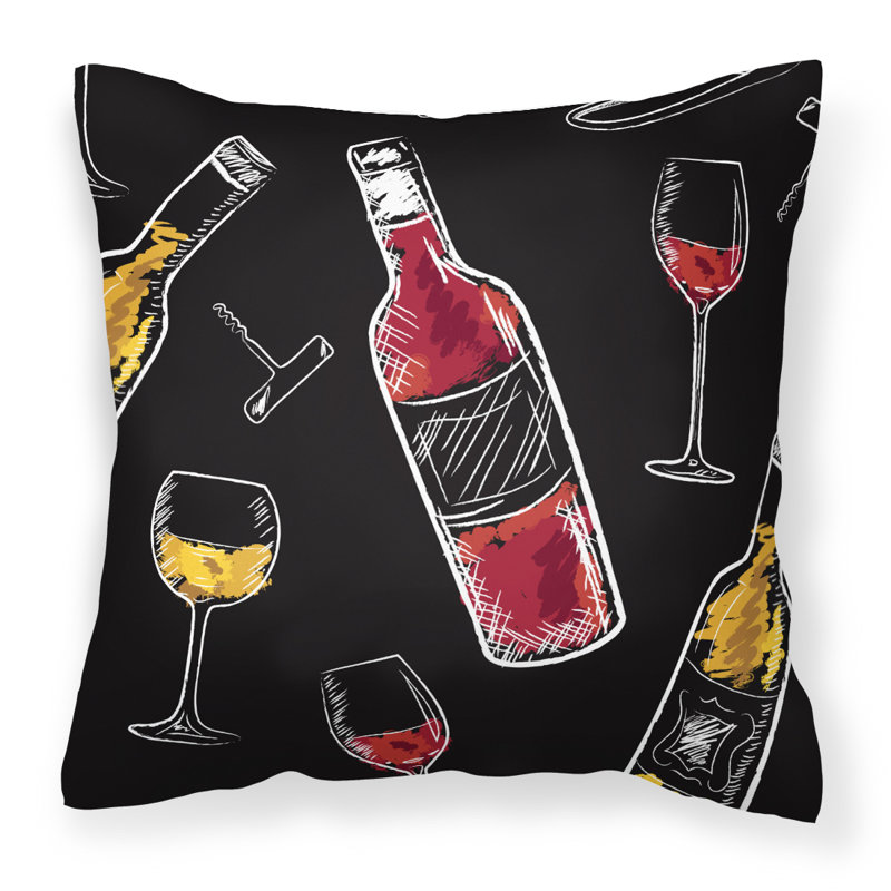 Outdoor Throw Pillow, Black, 18" x 18"