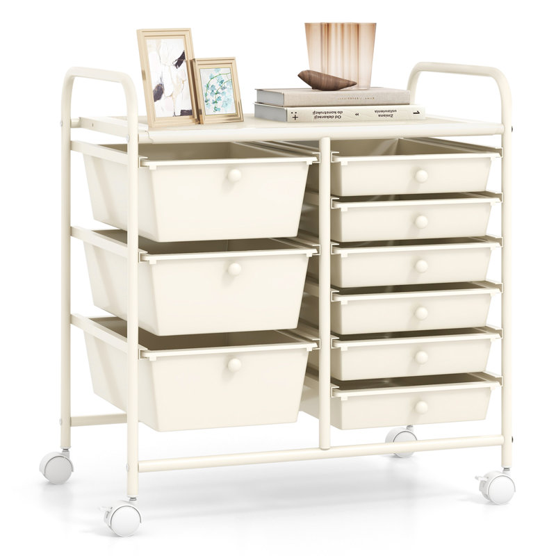 9 Drawer Storage Drawer, White