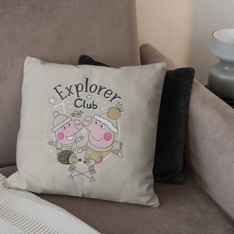 Coussin Hasbro Peppa Pig Explorer Club 18 x 18 pouces