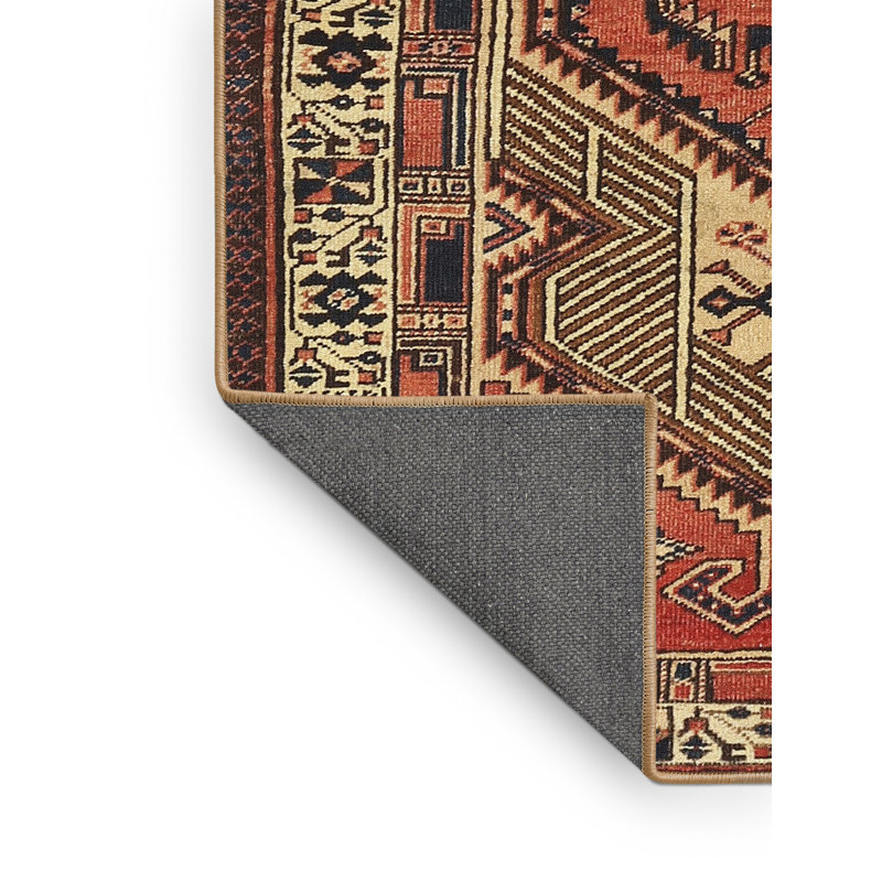 Tapis beige Southwestern, Rectangle 7 pi x 9 pi