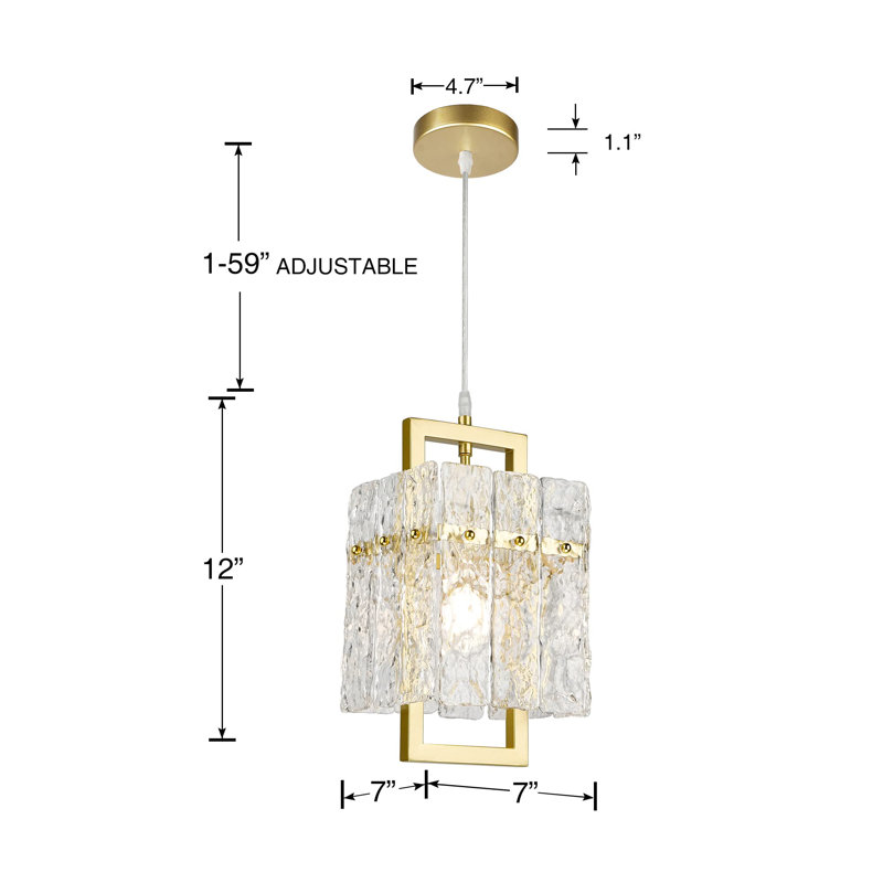 Luminaire suspendu en cristal doré, luminaire de lustre en verre ondulé de luxe, luminaire suspendu réglable moderne et élégant, ampoule E12