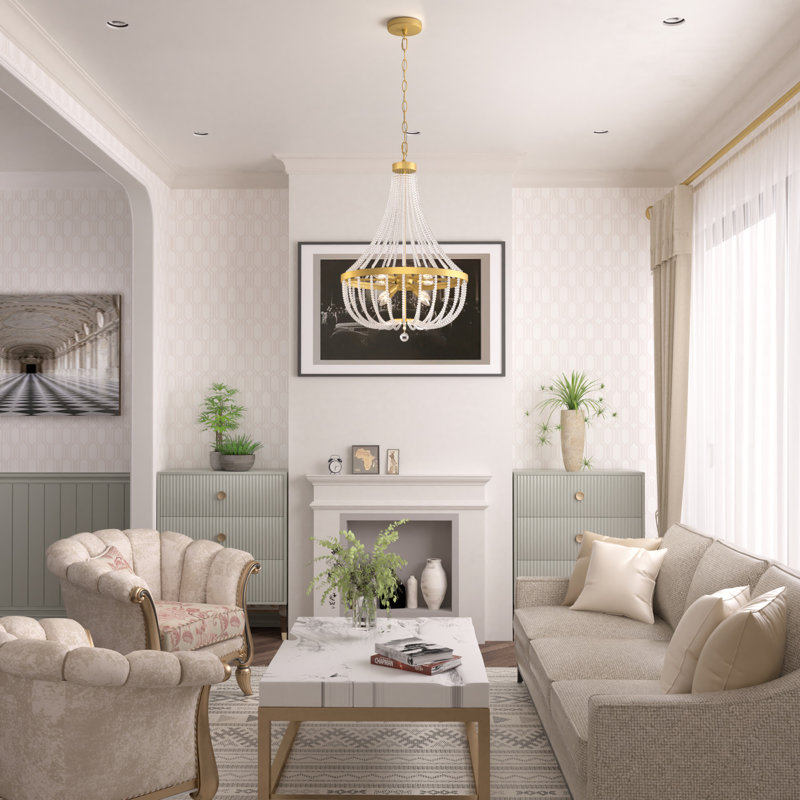 Deerick 8 - Light Dimmable Empire Chandelier with Crystal Accents