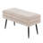 Neapolitan Contemporary Storage Bench In Black Metal And Light Brown Fabric By Lumisource-1707422130