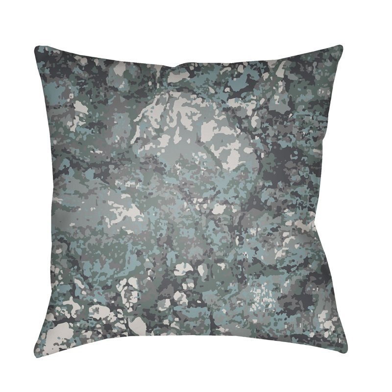 Textures Indoor/Outdoor Square Throw Pillow, Aqua