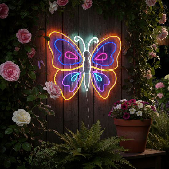 2D Butterfly Sign: Bright Spring Mix