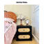 Table de chevet en rotin de bois massif de style rétro avec 3 tiroirs pour la chambre à coucher