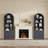 5-Tier Bookcase With 2 Fluted Doors And Adjustable Shelves-727501752-733504561