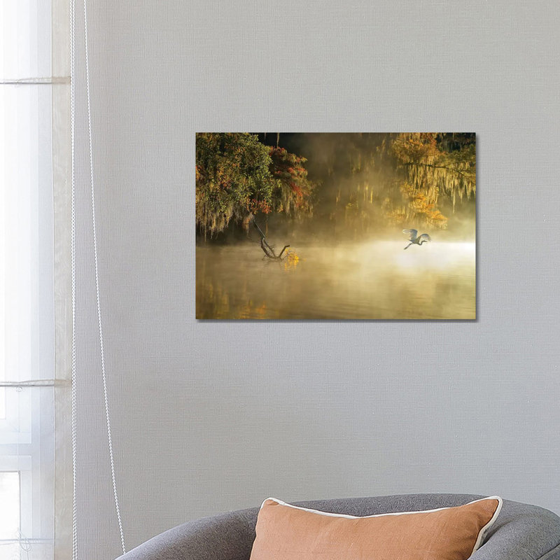 Egret by Hua Zhu - Wrapped Canvas Print