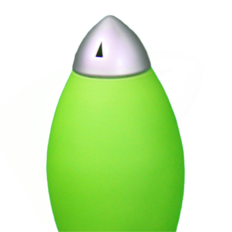 Grande lampe de table 10,5 "en acrylique pour enfants, conception de fusée, Vert