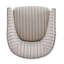 Fauteuil demi-tonneau rembourré à rayures