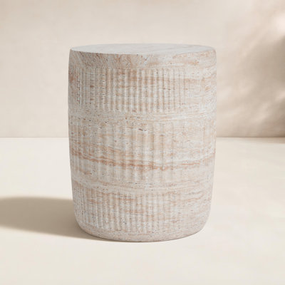 Isolde 15'' Stone Outdoor Side Table