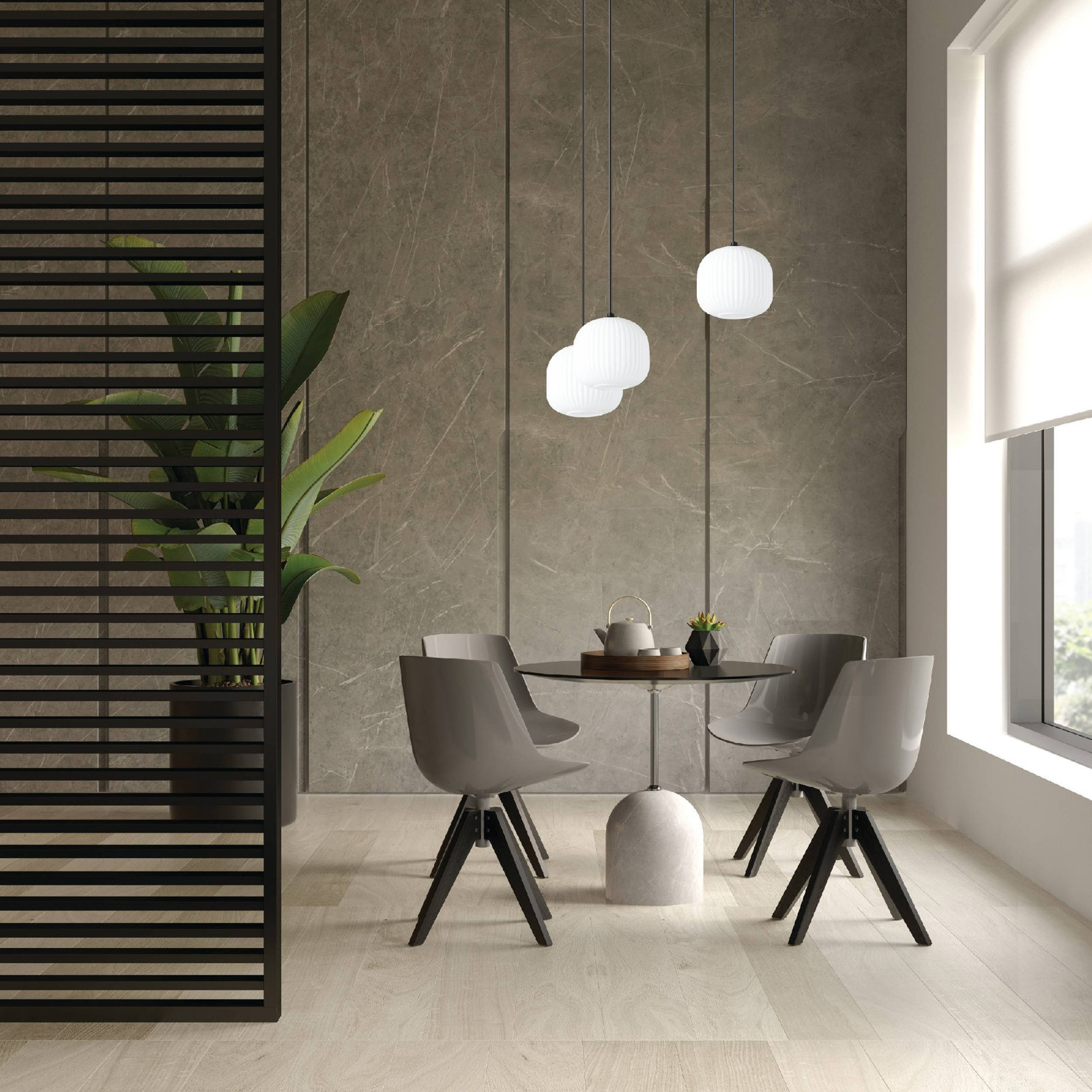 Paka 3 Light Glass Dimmable Pendant