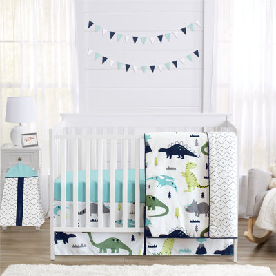 Ensemble de literie pour lit de bébé 4 pièces dinosaur Mod