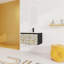 Meuble-lavabo mural flottant 30 po avec lavabo en céramique et porte d'armoire à fermeture en douceur