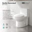 Toilette allongée une pièce à hauteur de cuve allongée Denbigh 1,28 GPF (siège inclus)-94619529