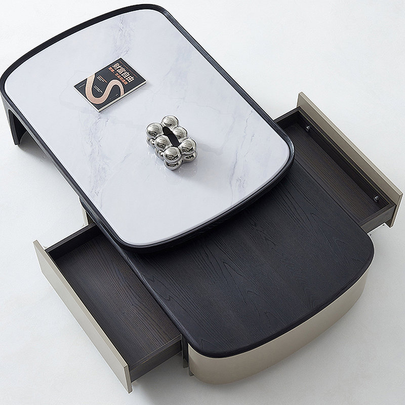 Stretchable microcrystalline stone coffee table