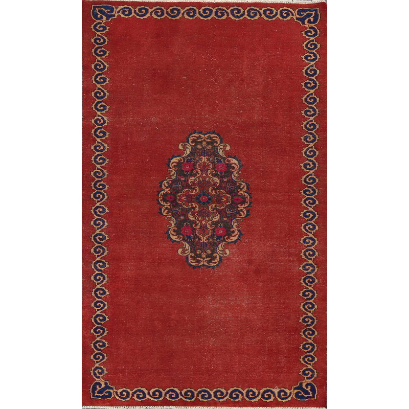 Tapis rouge rétro traditionnel 4 x 7