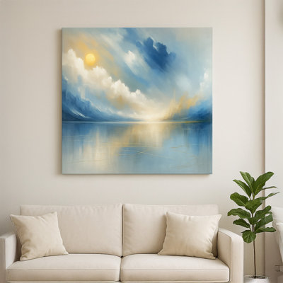 Tranquil Dawn Lakeview - reproduction d'art sur toile tendue
