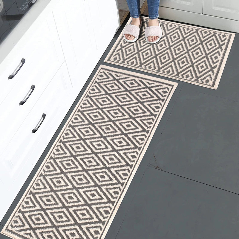 Ensemble de 2 tapis de cuisine antidérapants et lavables Sofihas Ensemble de 2 tapis de cuisine Sofihas