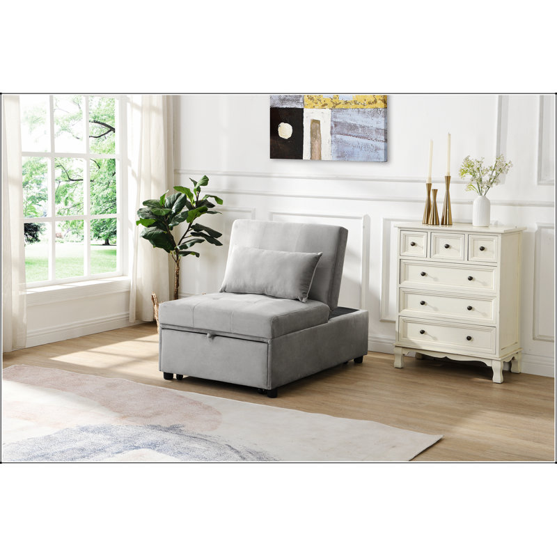 Repose-pieds rectangulaire capitonné en velours