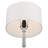 62.2" Modern Gold Floor Lamp with White Fabric Drum Shade-1858913738