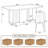 Spacious Marble-Patterned Rectangular Dining Set With Faux Leather Chairs-129460542-129460547